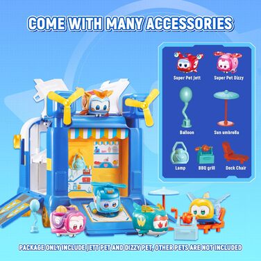 В-1 Super Pets Mini Base з супер вихованцем Jett & Dizzy, іграшки для 3 4 5 6 7 8 9 10-річних хлопчиків і дівчаток Jett & Dizzy Base, 2-