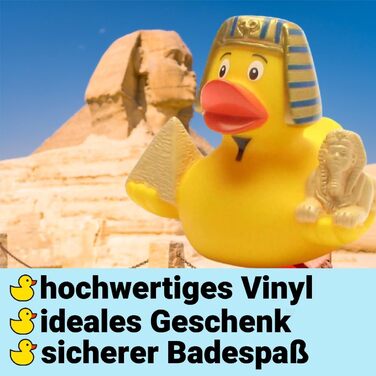 Єгипет I Squeaking Duck - L 7,5 см I Включає брелок у вигляді гумової качечки I Подарунок для любителів Єгипту I Подарунок для ман