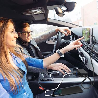 В 1) Розподільник прикурювача автомобільний адаптер 12В 120 Вт автомобільний зарядний пристрій 3 розетки 24В з декількома розгалуж