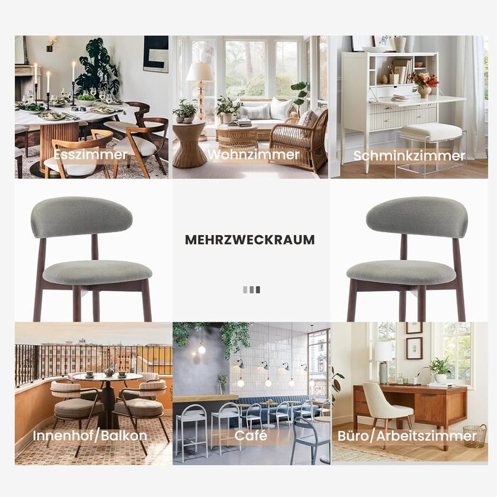 Комплект кухонних стільців COLAMY з 4 предметів, сучасні м&39які обідні стільці з фіксованою спинкою, тканинний обідній стілець з дерев&39яними ніжками для їдальні, кухні, ресторану, зелений зелений комплект з 4 предметів