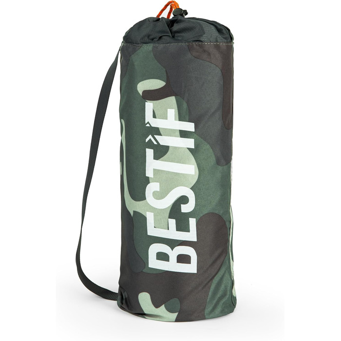 Надувний килимок для сну з подушкою, надлегкий кемпінговий надувний матрац, сумка для перенесення, невеликий розмір для кемпінгу на свіжому повітрі, подорожей у наметі, походів, килимок для сну, трекінговий матрац (камуфляжний, 190 x 56 x 5,5 см) 190 x 56