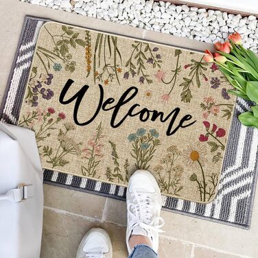 Килимок для дверей, декор для дому, кухонний килимок, килимок для підлоги для внутрішнього та зовнішнього декору 40x60 см 40 x 60 см бежевий