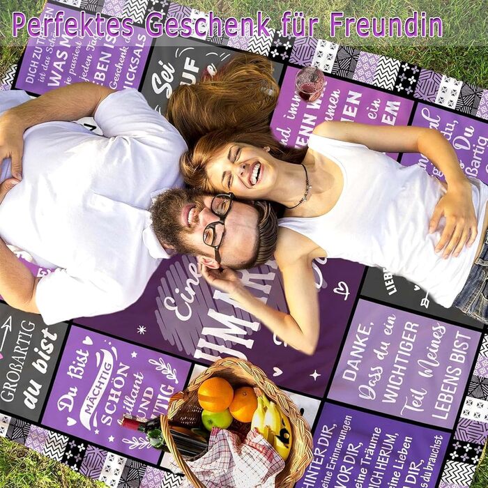 Подарунки для найкращої подруги/друзі плед 150x200 см Теплий плед-обіймач, подарунок для жінки, найкращої подруги Фланелевий плед-обіймач, подарунок для жінки, сестри, дочки, мами на день народження, Різдво, фіолетовий 150x200 см