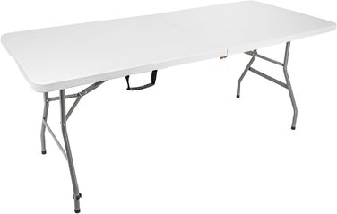 Складаний кемпінговий стіл - 180x70x74 см - Складаний кемпінговий стіл - Складаний стіл з ручкою для перенесення - Складаний стіл - Кемпінгові столи - Стіл для вечірок/пікніка - Для приміщень та вулиці - Білий 180 x 70 x 74 см