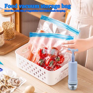 Вакуумні пакети, Вакуумні пакети для зберігання Пакети, Герметичні пакети, 10 шт. 22x28 см Sous Vide Пакети з насосом Морозильні пакети Багаторазові вакуумні вакуумні пакети для приготування їжі Zipper