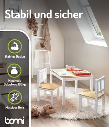 Дитячий набір для сидіння з дерева Amy дитячий стіл зі стільцями стіл та стільці 4 шт. дитячий набір для дитячої кімнати ігровий с