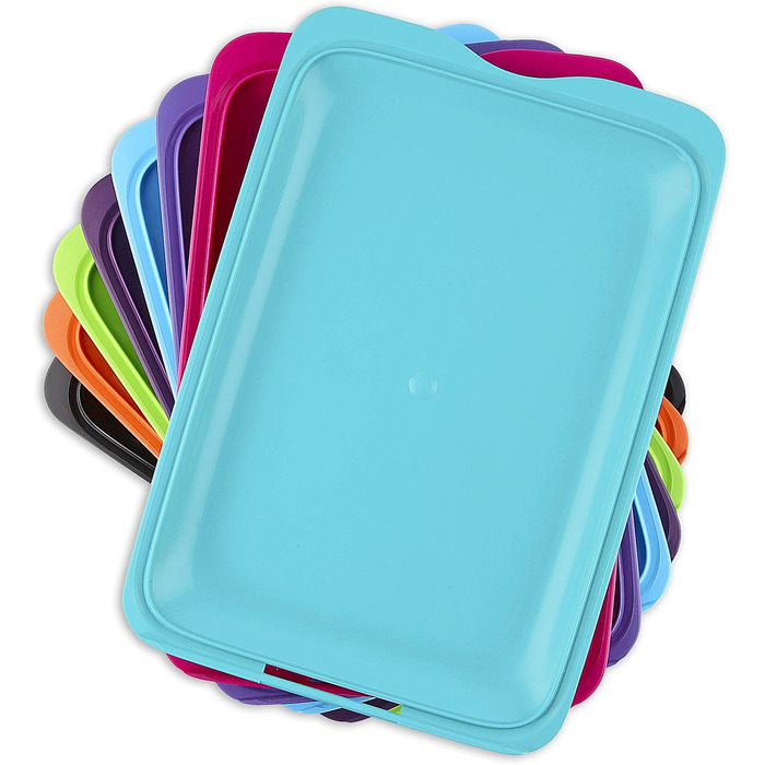 Високоякісні коробки для штабелювання TATAY з підносом для подачі, коробки для зберігання в холодильнику (8 різних кольорів) 8 кольорів