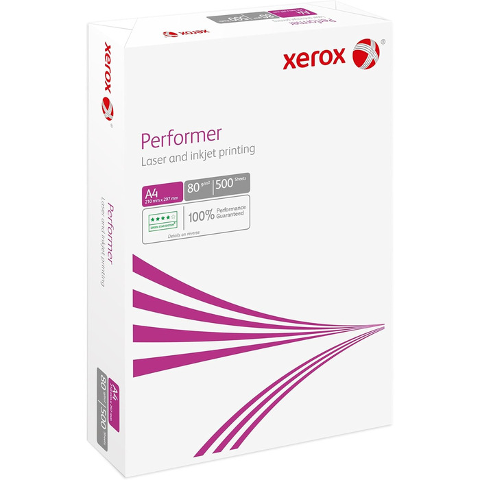 Папір для друку Xerox Performer PEFC, A4, 80 г/м (210 x 297 мм), 1500 аркушів (3 x 500 аркушів), 003R90646, 3 пачки (1500 аркушів)