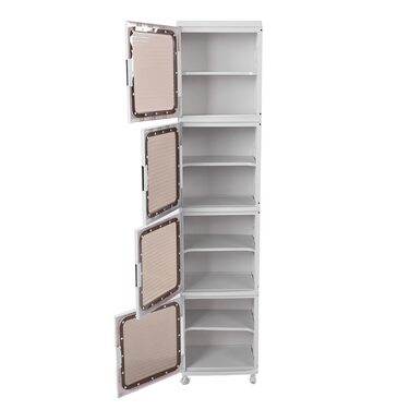 Шафа для зберігання HEEPDD, пластикова конструкція, 4-рівневий органайзер для спальні та офісу