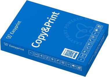 Папір для принтера, папір для копіювання, 2500 аркушів, 5 x 500 A4, преміальний яскраво-білий, CIE 160, переможець випробувань, екологічний сертифікат PEFC