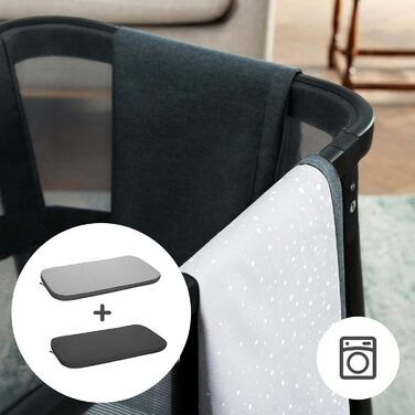 Дитяче ліжечко, ліжечко для подорожей, від народження до 3 років, до 15 кг, швидко складається, ідеально підходить для подорожей, бавовняний чохол, 2 простирадла в комплекті