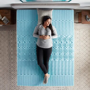 Наматрацник LUCID з гелевого пінополіуретану з ефектом пам&39яті, 5 см, розмір King (150 x 200 см) з 5 зонами