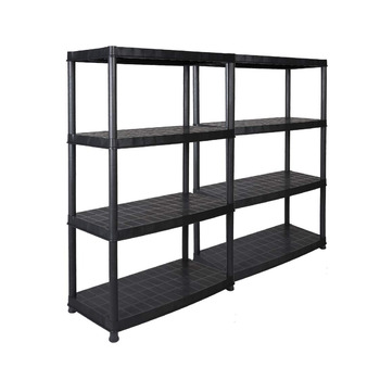 Потужні стелажі Kreher 2 x XL за вигідною ціною 92,5 x 45,8 x 141 см з 4 полицями та загальним навантаженням 280 кг Сертифіковано TV Rheinland.