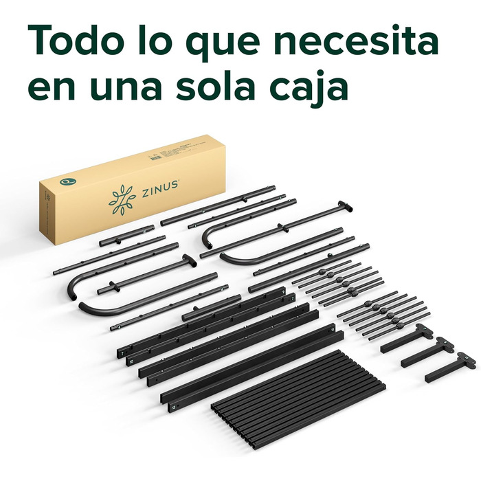 Ліжко Zinus Heidi 135 x 190 см Висота 31 см з місцем для зберігання під ліжком Металевий каркас ліжка з узголів&39ям та узніжжям Чорний 135x190 см