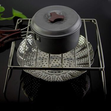 Нержавіюча сталь Гриль Стійка Підставка для пальника Підставка для плити Кемпінг Тримач для горщика Тримач для духовки Газовий вугільний кемпінг Барбекю Стійка для походів, гриля, піших прогулянок, пікніків, риболовлі