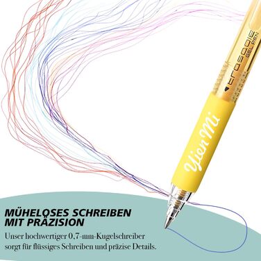 Набір гелевих ручок, що стираються, 24 кольори ідеально підходить для малювання, письма та планування. Спеціальне чорнило дозволяє легко прибирати помилки. Ідеально підходить для творчих проектів, ведення журналу та навчання.