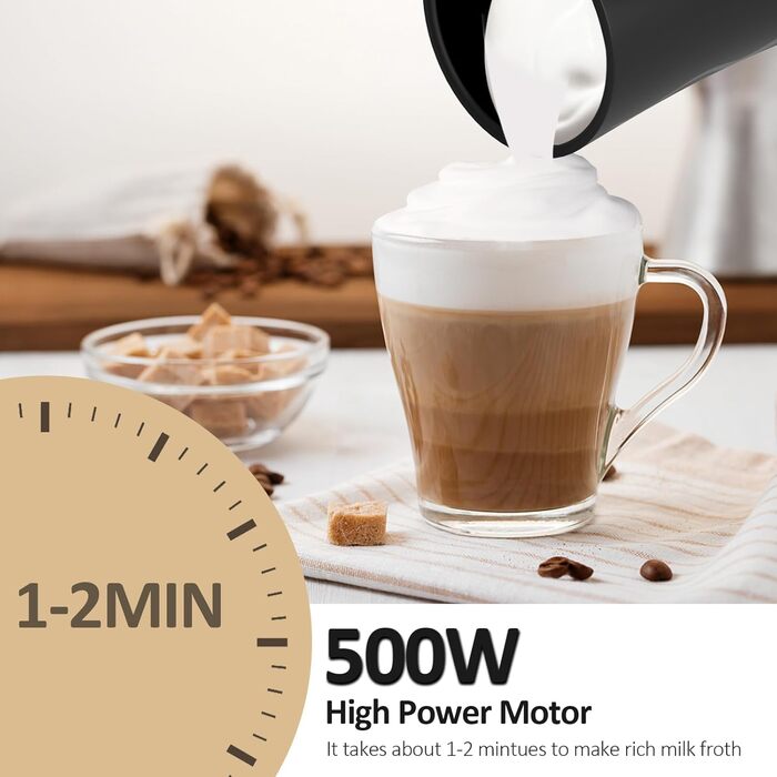 Піноутворювач для молока електричний 4 в 1 для гарячого та холодного молока Гарячий шоколад Тепле молоко Антипригарне покриття 600