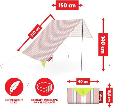 Портативний пляжний намет Складаний та легкий Стійкий до ультрафіолетового випромінювання пляжний намет Melrose