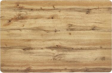 Обідній стіл SAM Trondheim 115 x 75 см Деревина під дикий дуб Швейцарський край Чорний металевий каркас на 4 ніжках Їдальня та кухня 115 x 75 см МДФ / Чорний каркас