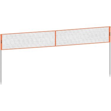 Комплект волейбольної сітки VEVOR з регульованою висотою, 4,3 x 2,2 м, портативна, для пляжу та саду (з м'ячем та сумкою для перенесення), Помаранчевий