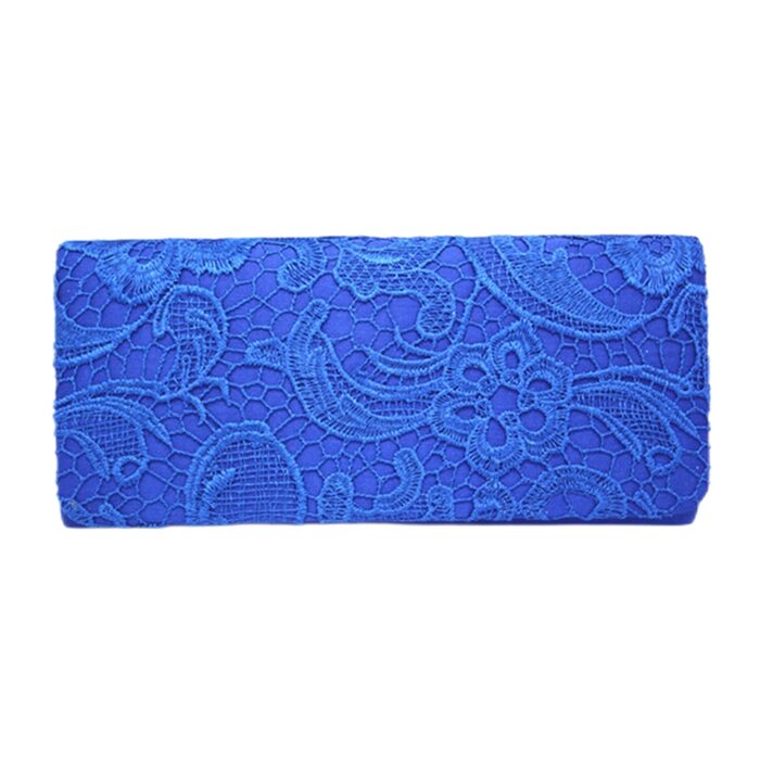Клатч Insun для жінок, вечірня сумочка з мереживом та ланцюжком, елегантна сумка-конверт для весілля, випускного або вечірки 26.5 x 12 x 4.5 см, королівський синій колір