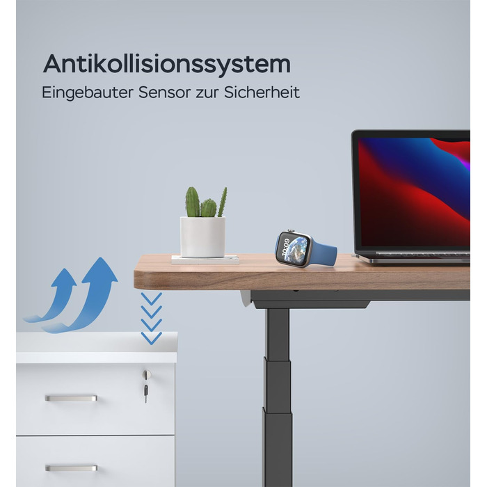 Рама столу DeHong з регулюванням висоти та 2 двигунами, 3-рівнева електрична регульована висота рами столу, функція пам&39яті та плавний старт/зупинка, 6BPLUS чорного кольору