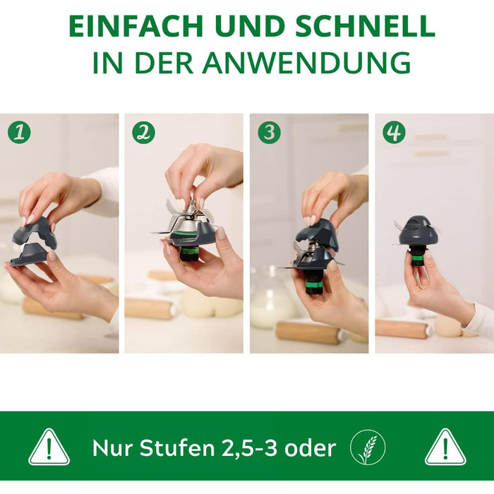 Підходить для ножа Thermomix TM6, TM5, Teig Pro Захист від бруду, захищає ніж Thermomix, зменшує проникнення залишків тіста та бруду. Блискавичне чищення ножа Thermomix антрацитово-сірого кольору