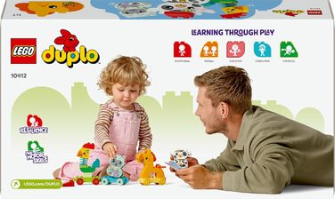 Конструктор LEGO DUPLO Потяг із тваринами, 19 деталей