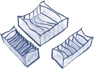 Складана коробка для зберігання білизни, органайзер для бюстгальтерів, роздільник для шкарпеток, чудовий комплект для шафи, легка, практична, для домашнього зберігання (сіра)
