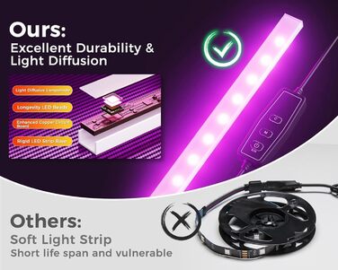 Г-подібний кутовий стіл Garvee, чорний зі світлодіодним освітленням та відсіком, ігровий стіл з підставкою для монітора та бічною кишенею, сучасний комп&39ютерний стіл для домашнього офісу, міцний стіл з полицею, 124x92 см