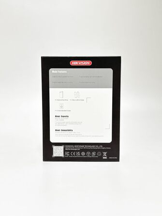 Зовнішній жорсткий диск Hikvision 1 ТБ, 2.5 дюйма USB 3.0 Ultra Thin Portable SATA, жорсткий диск для ПК, Mac, ноутбука, телевізора, мобільного телефону, Wii U, Xbox, PS4 (чорний) HD-E30