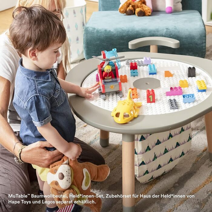 Білий Багатофункціональний дитячий ігровий столик Ніжки з регульованою висотою У комплекті чотири двосторонні ігрові диски, пазл та стільниця з натурального дерева білого кольору