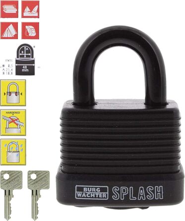 Замок Burg-Wchter Splash 470/45, чорний, для саду