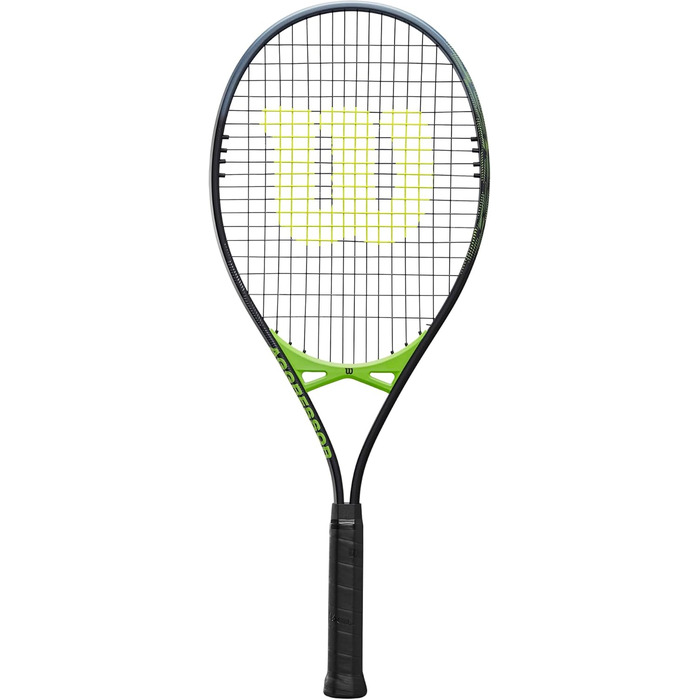 Тенісна ракетка Wilson Aggressor TNS RKT – чорно-зелена, 312 г, 4 3/8" (3), для потужної агресивної гри
