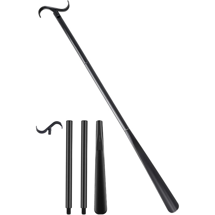 Рожок для взуття Safe Age подовжений - 3 в 1 рожок для взуття, засіб для перев'язки та знімач шкарпеток