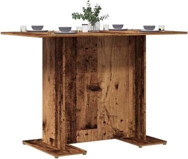 Обідній стіл vidaXL, Кухонний стіл, що легко доглядається, Обідній стіл, Кухонний обідній стіл, Імітація переробленої деревини, 110x60x75 см, Інженерна деревина