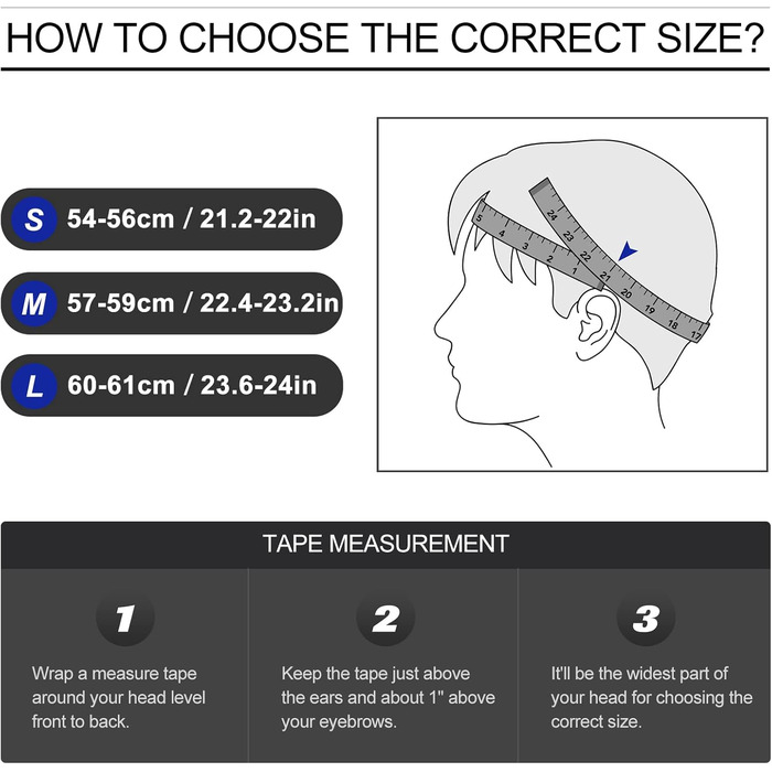 Лижний шолом Odoland з окулярами для катання на лижах та сноуборді, регульований розмір, з вушними захистами для чоловіків, жінок та дітей, розмір S (54-56 см), чорний