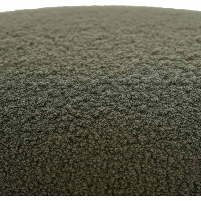 Овальний стілець CLP Alfrisa, м&39який стілець з плюшевою тканиною, м&39яка підставка для ніг для вітальні та спальні, міцний дерев&39яний каркас, колір темно-зелений