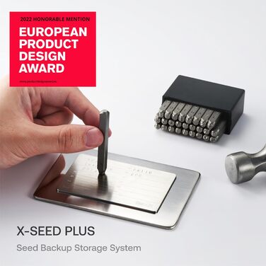 Безпечний біткойн-гаманець Crypto Seed Storage Steel Plates (Steel Punch Set включено) USB, сумісний з SecuX, Ledger, Trezor Hardware Wallets