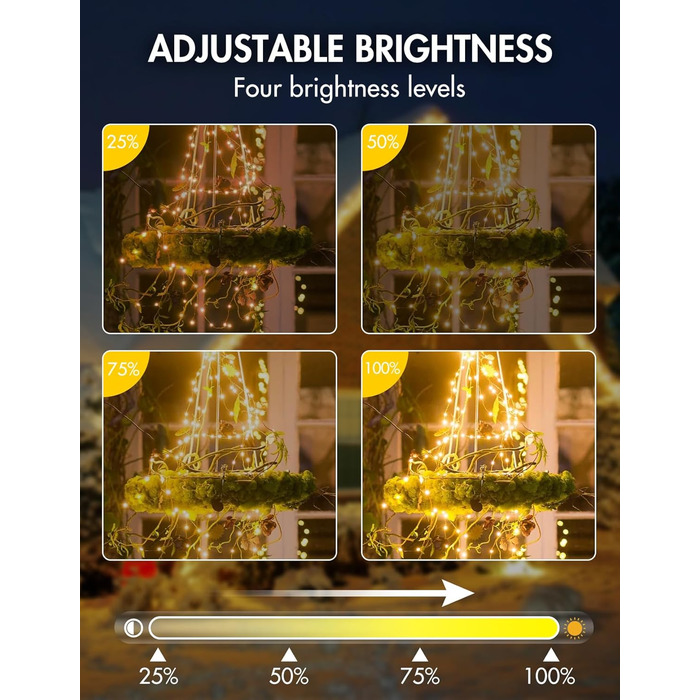 Казкові ліхтарі на відкритому повітрі з вилкою, 50M 500 світлодіодних казкових ліхтарів у приміщенні з пультом дистанційного керув