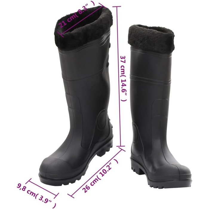 Жіночі гумові чоботи vidaXL, розмір 40 EU
