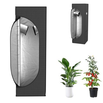 Тент для вирощування рослин Growzelt 40x40x120 см. Палатка для індору з відбиваючою плівкою, виготовлена з міцного оксфордського полотна 600D та сталевого каркасу. Ідеально підходить для вирощування овочів, квітів та трав у приміщенні.