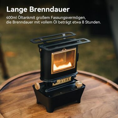 Ліхтар Thous Winds Petroleum для вулиці та кемпінговий чайник з нержавіючої сталі об&39ємом 0,6 л, чорний