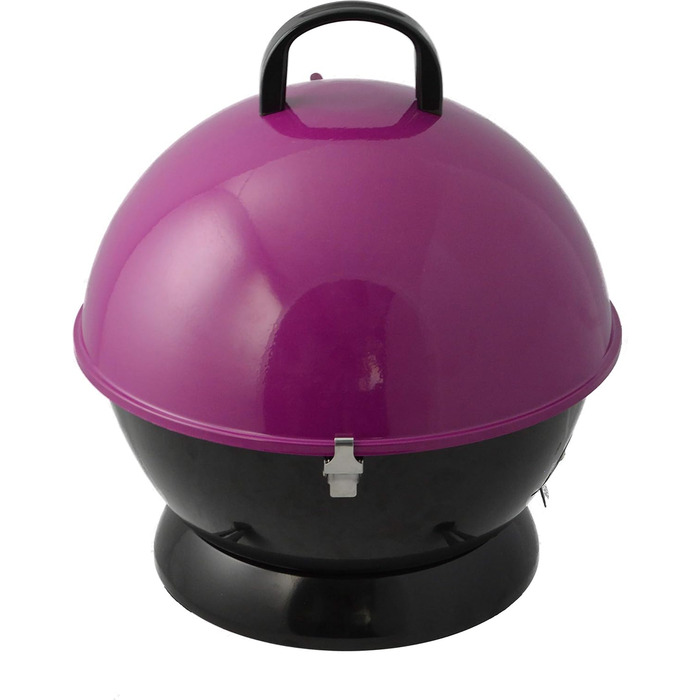 Барбекю-чайник з вугіллям ACTIVA Purple, портативний візок для барбекю з 36-сантиметровою поверхнею гриля, складними ніжками та кр