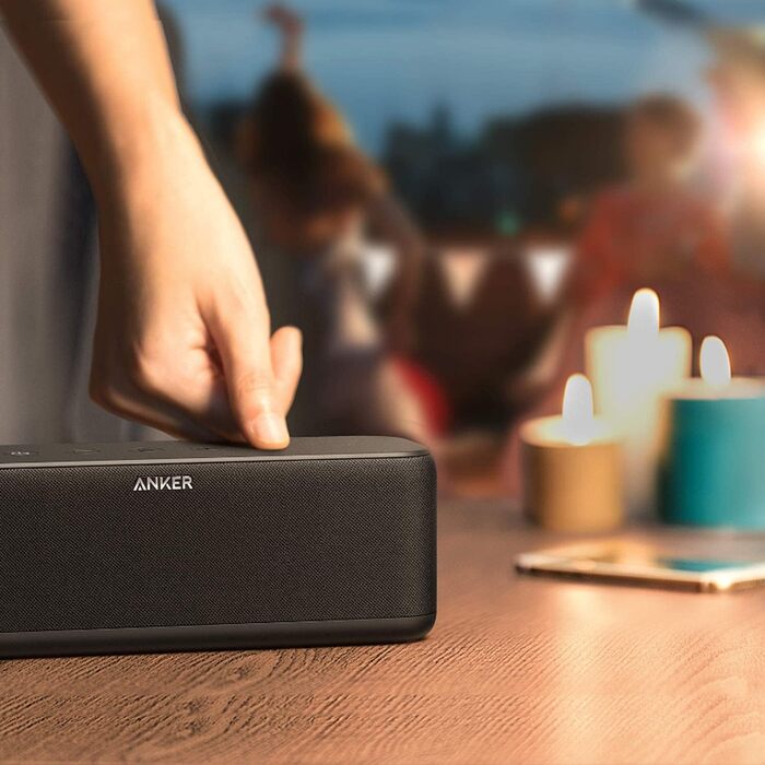 Оновлення Bluetooth-колонки Anker Soundcore Boost з фантастичним звуком, BassUp, 12 годин відтворення, USB-C, захист від води IPX7, бездротовий зв'язок з індивідуальним еквалайзером у додатку, стерео сполучення