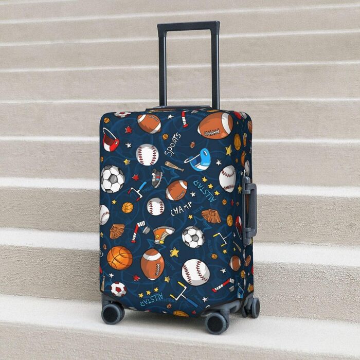 Чохол для валізи Спорт-Бейсбол, захисний еластичний чохол від подряпин та пилу для багажу, чорний, розмір 80