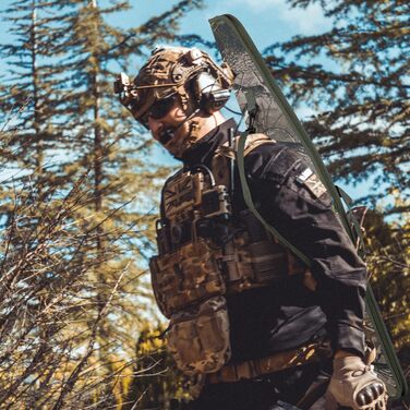 Сумка для гвинтівки AUMTISC 132 см – камуфляж, м’яка підкладка, для страйкболу, пневматики, полювання та стрільби