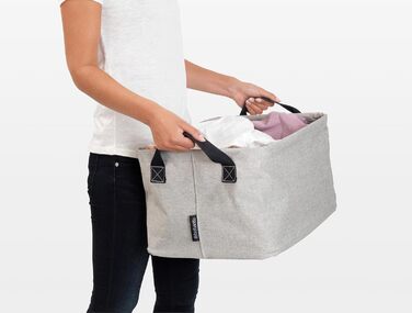 Складний кошик для білизни - Багатофункціональний ящик для зберігання паперу та іграшок - Велика ємність - Для вологого та сухого прання - Водонепроникне покриття - Органайзер - Сірий - 35 л, 30 x 20 x 10 см