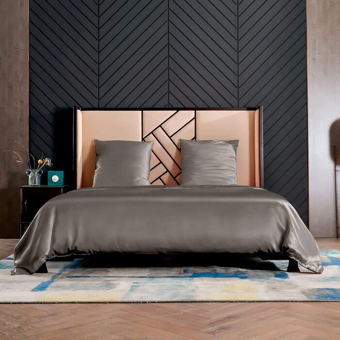 Шовковий комплект постільної білизни 3 шт. и, підодіяльник 200 х 220 см і 2 наволочки 80 х 80 см, гіпоалергенна шовкова постільна