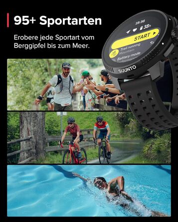 Спортивний годинник SUUNTO Race - смарт-годинник для активного відпочинку на природі, яскравий AMOLED-дисплей 1,43 дюйма із сапфіровим склом, зручне керування заводною головкою та кнопками, точний двочастотний GPS, тривалий час роботи від батареї, водонеп